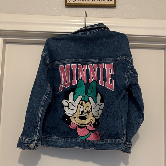 Disney Minnie Blue Jean Jacket with Embroidered Patch & Graphics - Picture 4 of 6